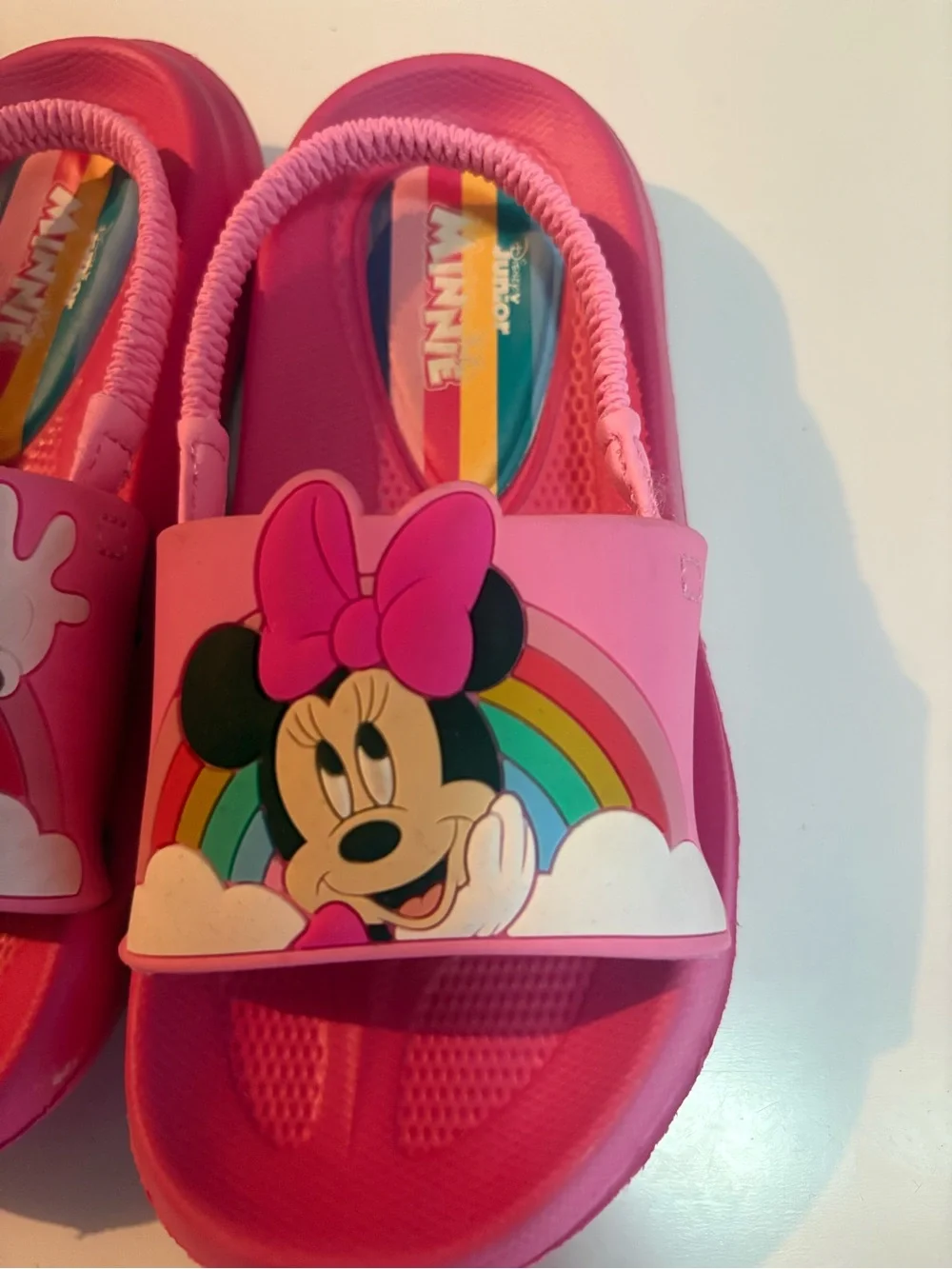 Minnie Mouse Toddler Girls Pink Slide Sandals Size 9-10